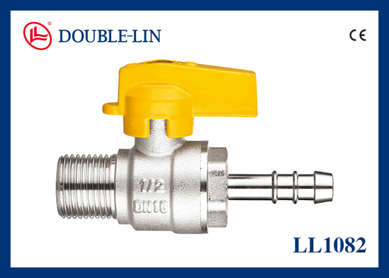 Đầu nối ống X đực, gioăng PTFE, van khí bằng đồng thau