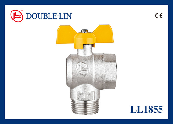 Van gas đồng thau chữ T đực x cái M1" X F1"