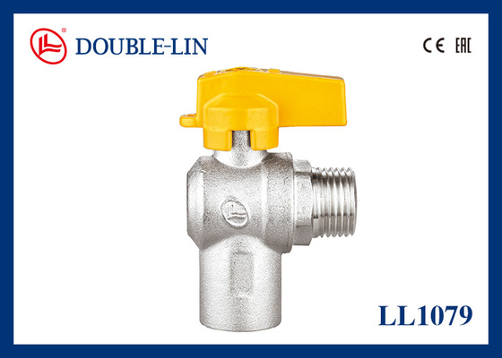 Van gas đồng thau tay cầm nhôm âm x dương F1/2"x M1/2"