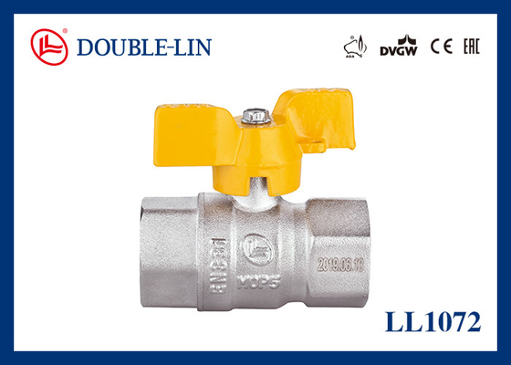 Van bi gas tay chữ T ren trong ren trong dài 5 bar 1 inch