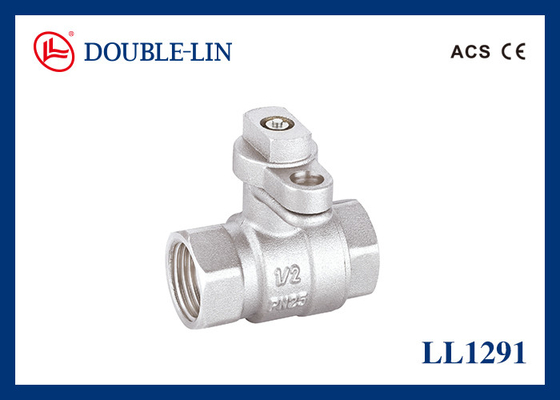 Phụ nữ X Phụ nữ 25 Bar Brass Ball Valve với tay cầm có thể khóa