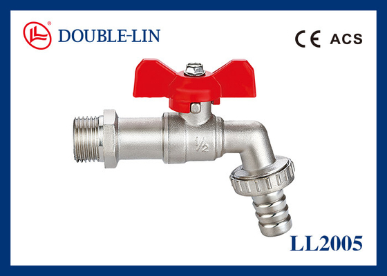 Vòi nước đồng thau HPB 57-3 có tay cầm nhôm chữ T, 16 bar