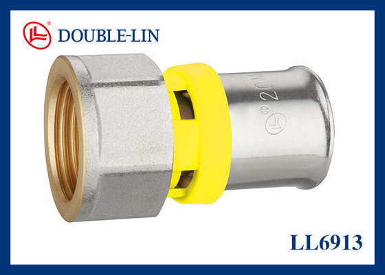 Phụ nữ thẳng liên kết đồng Press Fittings 16mm - 20mm cho khí