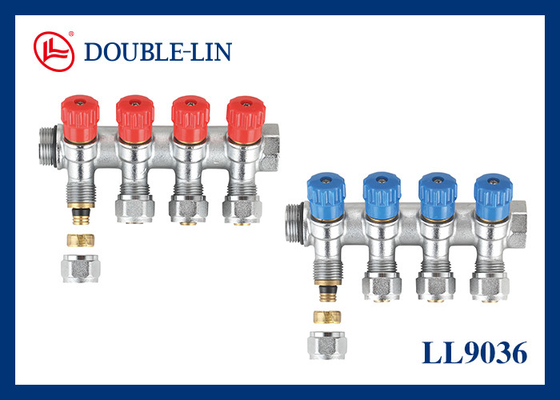 Ống góp bằng đồng thau mạ crôm ren ISO228 HPB 57-3