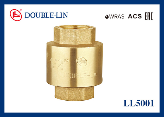 Van một chiều lò xo bằng đồng thau ren trong ISO228 × ren trong, 1 1/4"