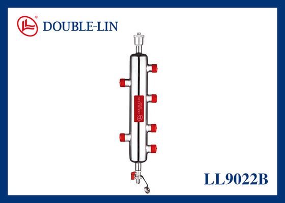 Bộ chia ống đồng DN25, kết nối thủy lực riêng biệt bằng ren, Bể chứa bằng thép không gỉ