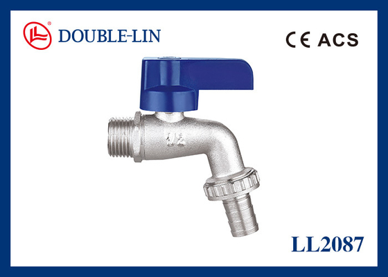 Vòi nước ABS tay gạt phẳng ren ISO228 1/2" X 3/4" bằng đồng thau với kiểu thân có vòng đệm kép