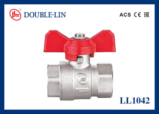 1/4 " đến 1 1/4 " Phụ nữ X Phụ nữ 25 Bar Brass Ball Valve With T Handle