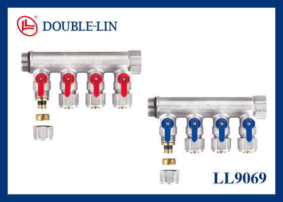 ISO228 Thread 3/4" Four Way 16 Bar Brass Manifold