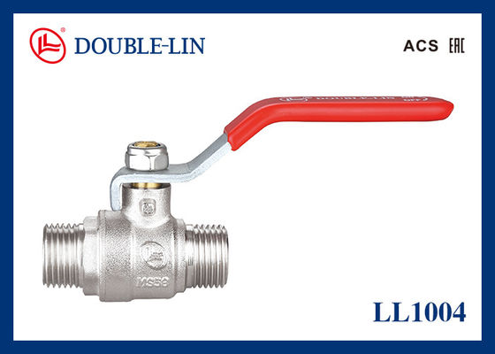 Đàn ông X Đàn ông Brass Ball Valves Iron Handle ISO228 Thread