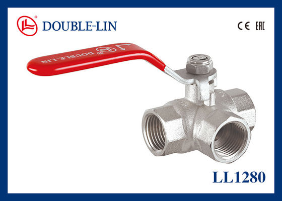 ISO228 Thread 16 Bar nữ 3 Way Brass Valve