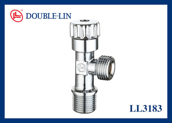 Van chặn góc bằng đồng thau đánh bóng ren ISO228 1/2" x 1/2"