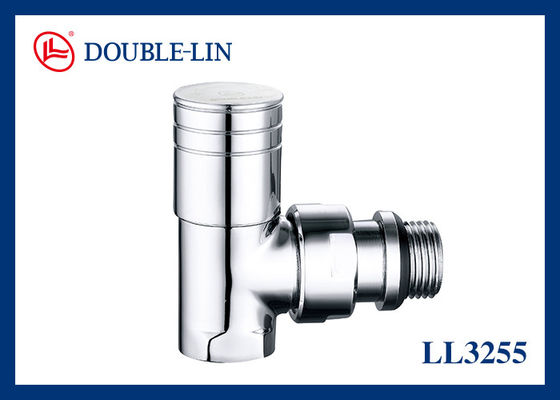 Van điều chỉnh tản nhiệt bằng đồng thau mạ crôm bóng 1/2" × 1/2"