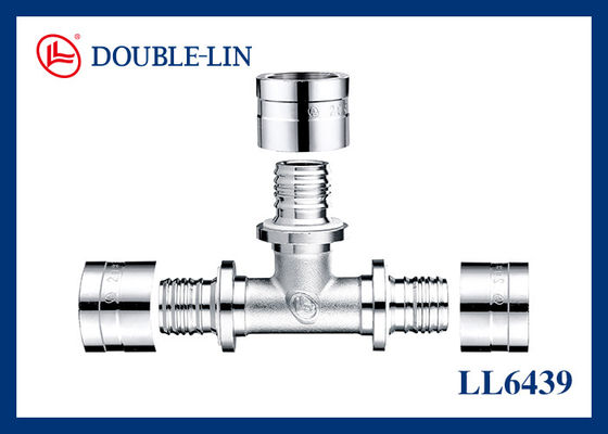 ISO228 Thread 16×16×16mm Đồng Pex Pipe T Fitting