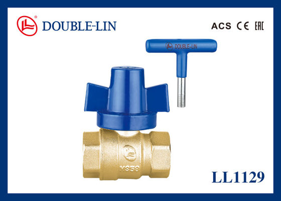 Van bi đồng khóa PTFE 1/2" 25 Bar ren ISO228
