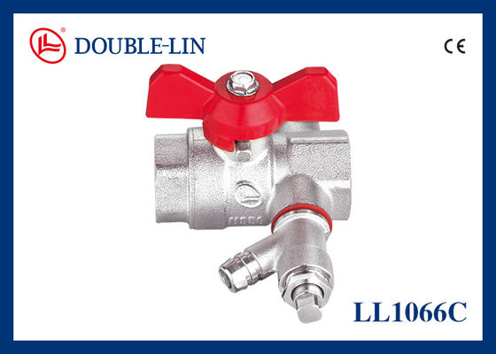 Phụ nữ X Phụ nữ CE 1/2 "Brass Ball Valves With Drain Cock
