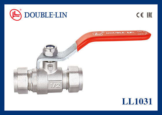 Pipe kết nối PN25 đồng quả cầu van nổi Flat Lever tay cầm