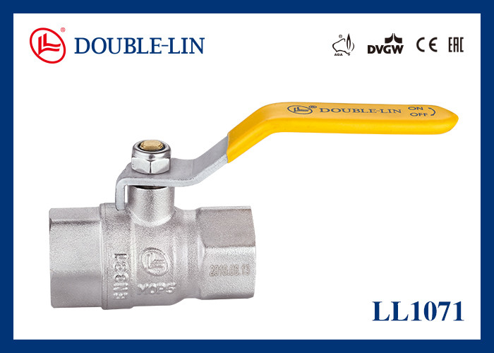 Van gas tay gạt đồng thau ren trong X ren trong ren dài 5 Bar 1/2 inch