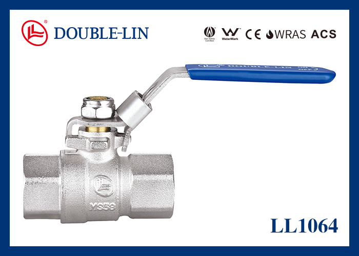 1/4 " đến 4 " Phụ nữ X Phụ nữ Long Thread 25 Bar Brass Lockable Ball Valve With Stainless Steel Handle