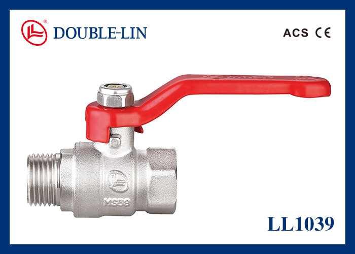 1/4 " đến 2 " nam X nữ 25 Bar Brass Ball Valve với tay cầm đòn bẩy sắt