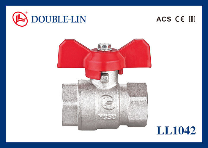 1/4 " đến 1 1/4 " Phụ nữ X Phụ nữ 25 Bar Brass Ball Valve With T Handle