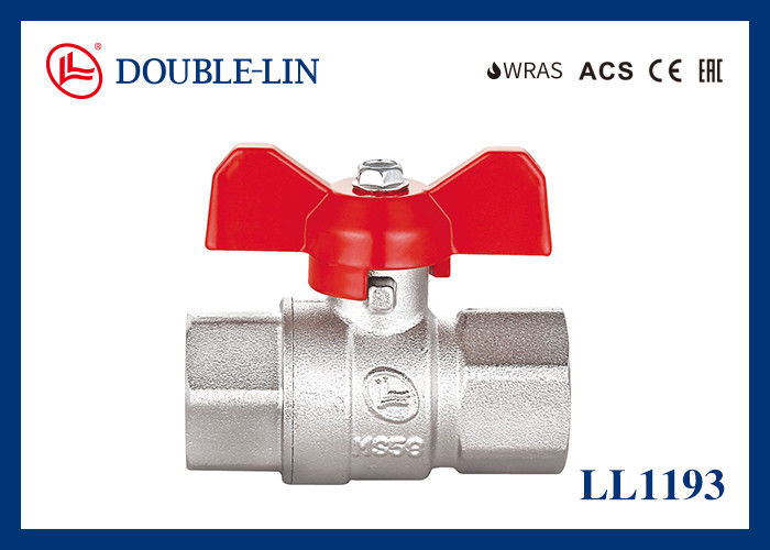1/4 " đến 1 1/4 " Phụ nữ X Phụ nữ Long Thread 25 Bar Brass Ball Valve With T Handle
