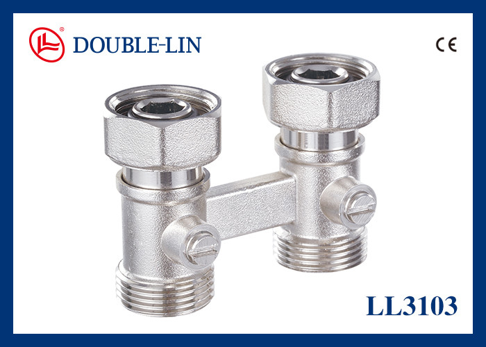 Đường thẳng hai ống đồng van tản nhiệt ISO228 Thread F3 / 4 '' X M3 / 4 "