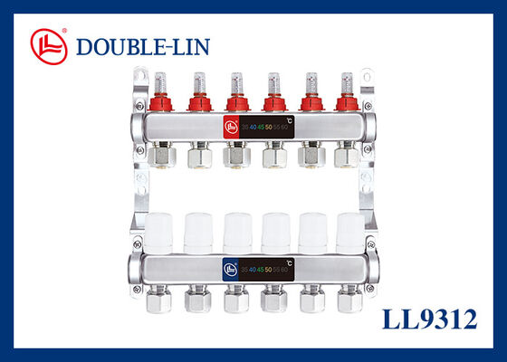 Ống góp đồng ren ISO228 10 Bar với bộ chuyển đổi 16-2.0 20-2.0 và vật liệu đồng HPB 57-3